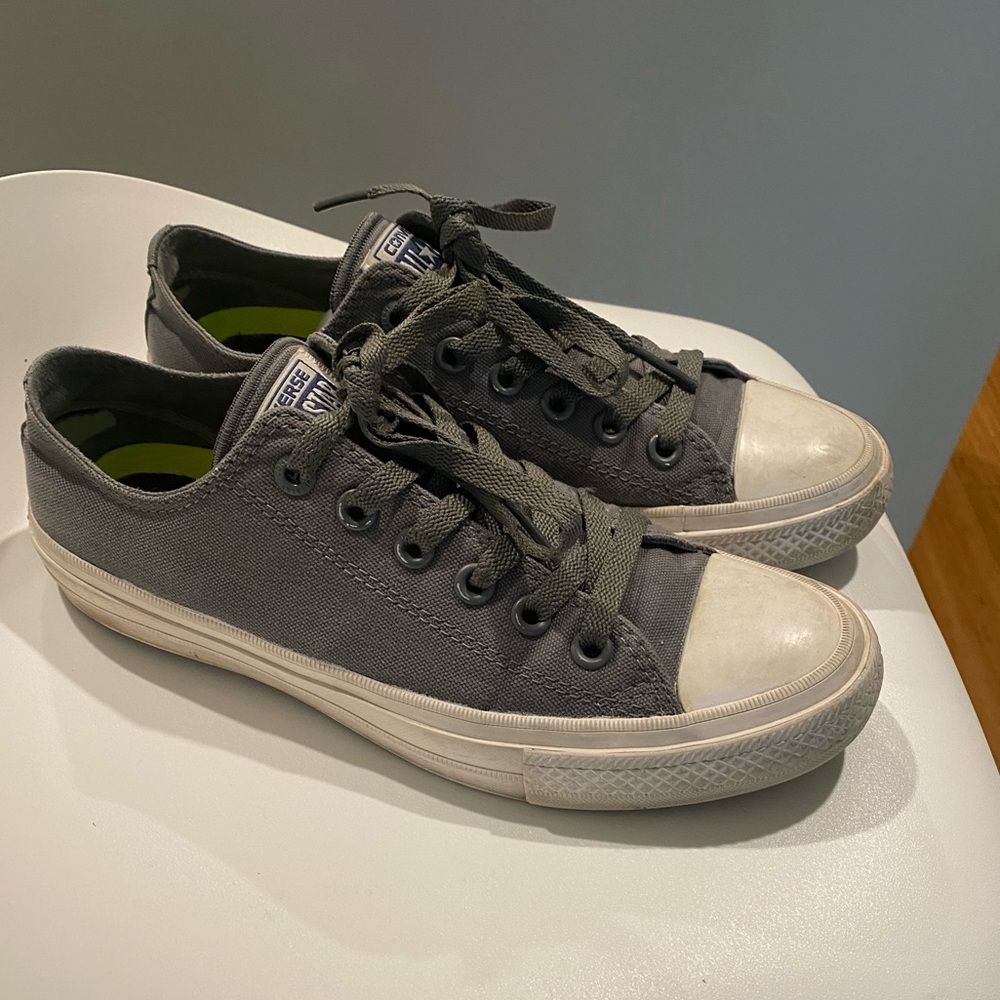 Grey on grey Converse Chuck Taylors w Lunarlon